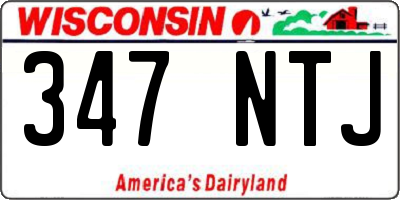 WI license plate 347NTJ