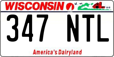 WI license plate 347NTL