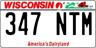 WI license plate 347NTM