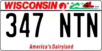WI license plate 347NTN