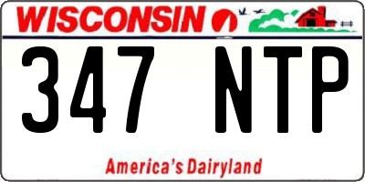 WI license plate 347NTP