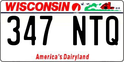 WI license plate 347NTQ