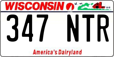WI license plate 347NTR