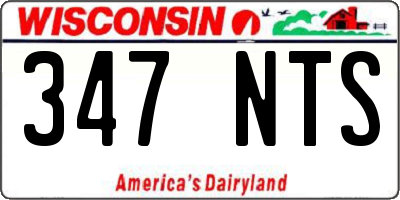 WI license plate 347NTS