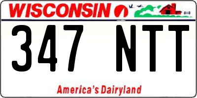 WI license plate 347NTT