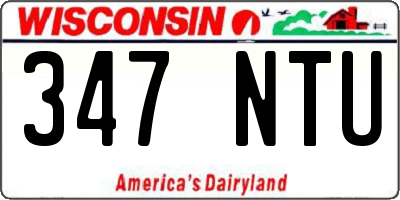 WI license plate 347NTU