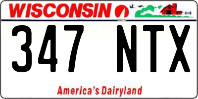 WI license plate 347NTX