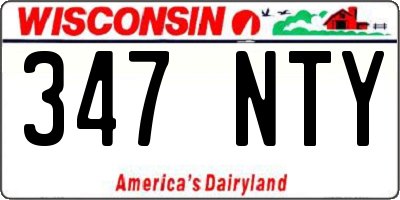 WI license plate 347NTY