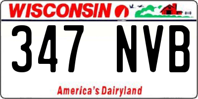 WI license plate 347NVB