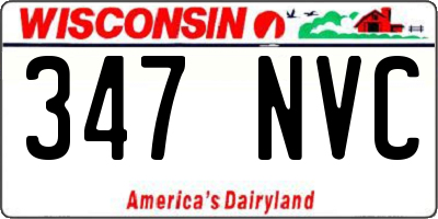 WI license plate 347NVC