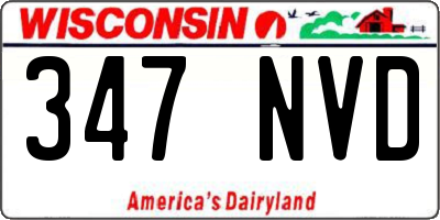WI license plate 347NVD