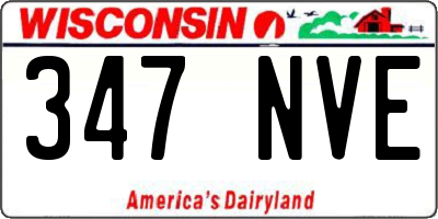 WI license plate 347NVE