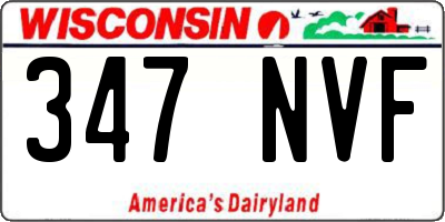 WI license plate 347NVF