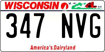 WI license plate 347NVG