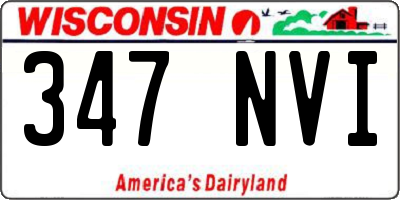 WI license plate 347NVI
