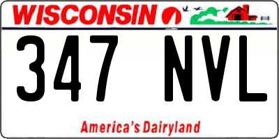 WI license plate 347NVL