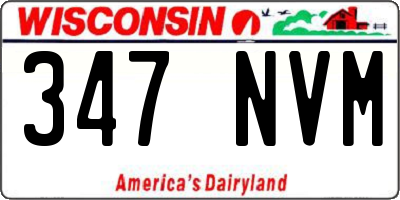 WI license plate 347NVM