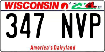 WI license plate 347NVP