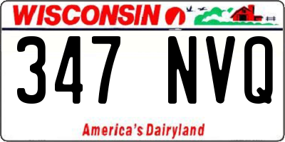 WI license plate 347NVQ