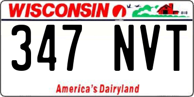 WI license plate 347NVT