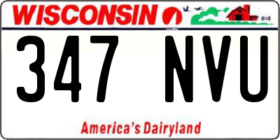 WI license plate 347NVU