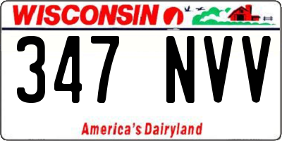 WI license plate 347NVV