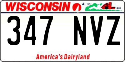 WI license plate 347NVZ