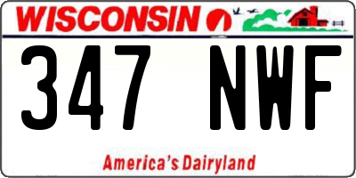 WI license plate 347NWF