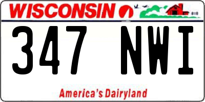 WI license plate 347NWI