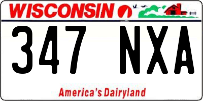 WI license plate 347NXA