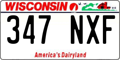 WI license plate 347NXF