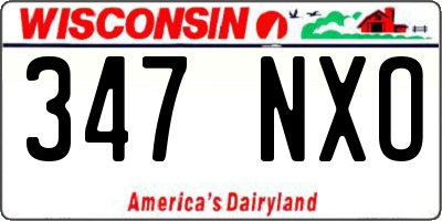 WI license plate 347NXO