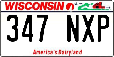 WI license plate 347NXP