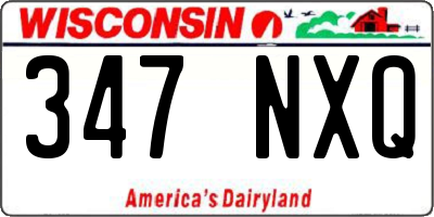 WI license plate 347NXQ