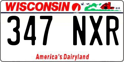 WI license plate 347NXR