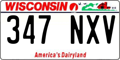 WI license plate 347NXV