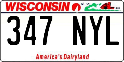 WI license plate 347NYL