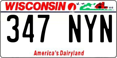 WI license plate 347NYN