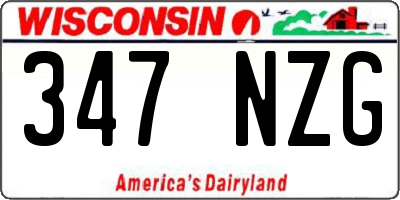 WI license plate 347NZG