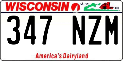 WI license plate 347NZM