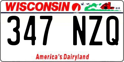WI license plate 347NZQ