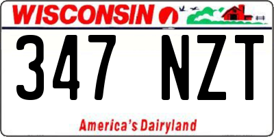 WI license plate 347NZT