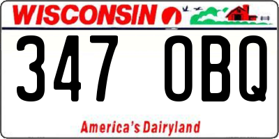 WI license plate 347OBQ