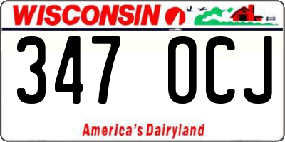 WI license plate 347OCJ