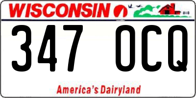 WI license plate 347OCQ
