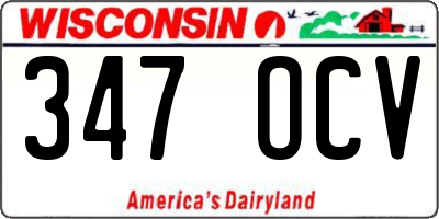 WI license plate 347OCV