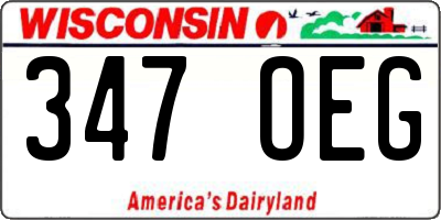 WI license plate 347OEG