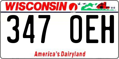 WI license plate 347OEH