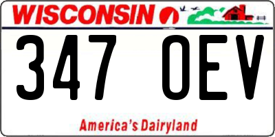 WI license plate 347OEV