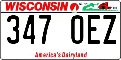 WI license plate 347OEZ